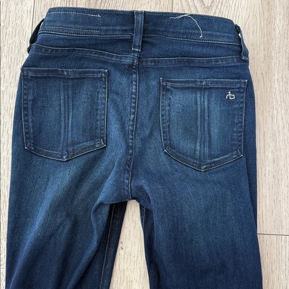 rag & bone Midnight Blue Ripped Skinny Jeans - Picture 4 of 5